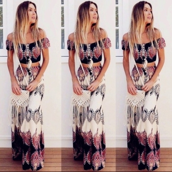 Bohemian Style Crop & Skirt - Picture 4 of 4